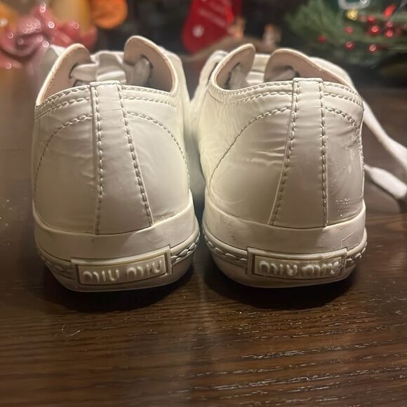 MIU MIU Patent leather white sneakers - Picture 9 of 14